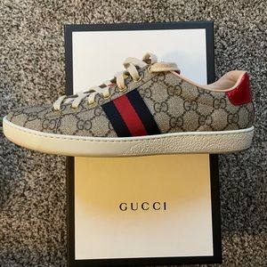 Gucci Ladies’ Ace Monogram Sneakers